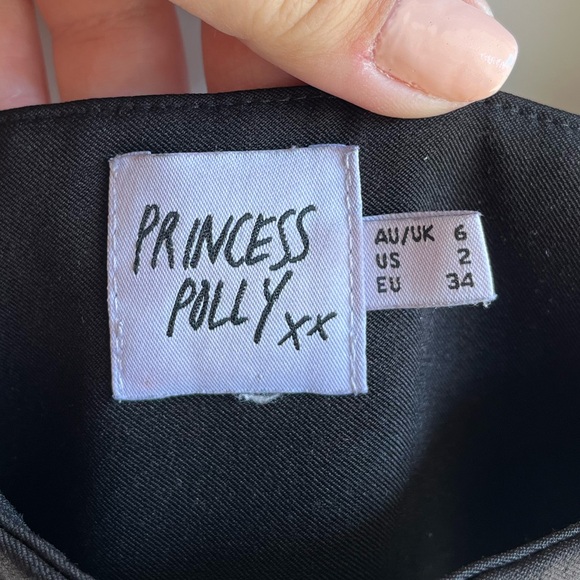 PRINCESS POLLY black square neck crop top - Picture 3 of 5